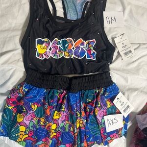Rebel Athletics shorts and bra set NWT adult medium
